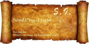 Sovány Ilona névjegykártya